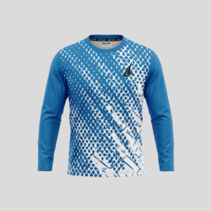 Blue & White Abstract Long Sleeve Training Shirt