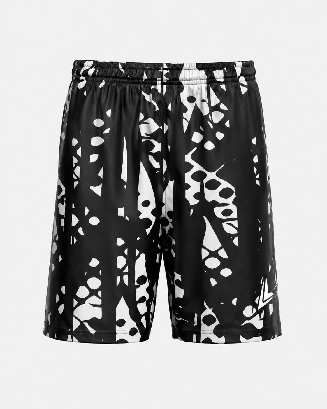 Black & White Abstract Performance Training Shorts