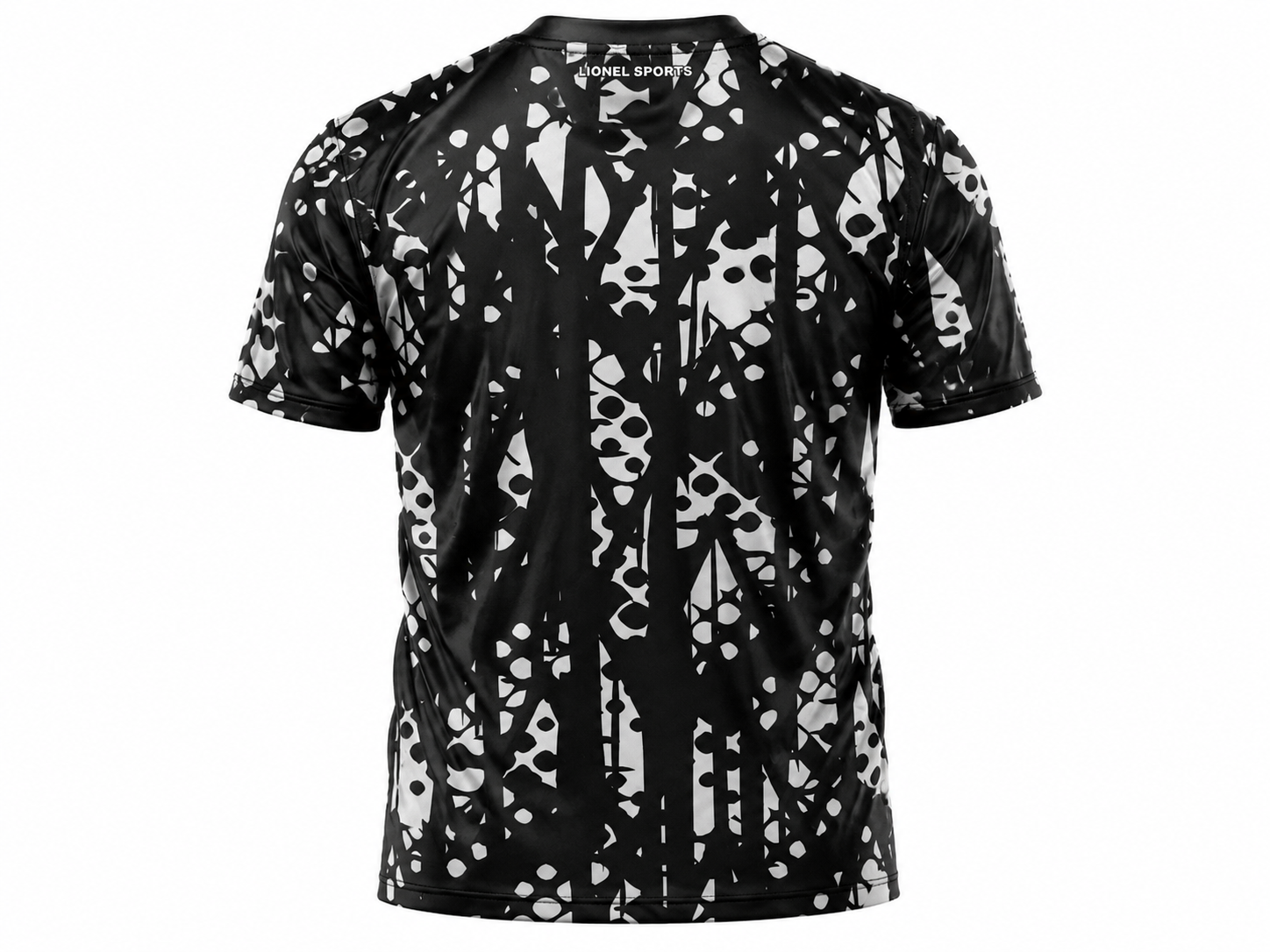 Black & White Abstract Performance Training Shirt - Image 2