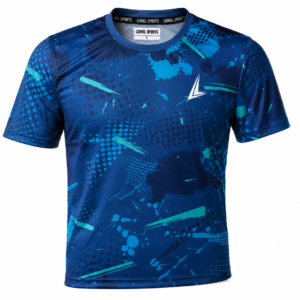 Navy Blue & Aqua Abstract Performance Training Shirt