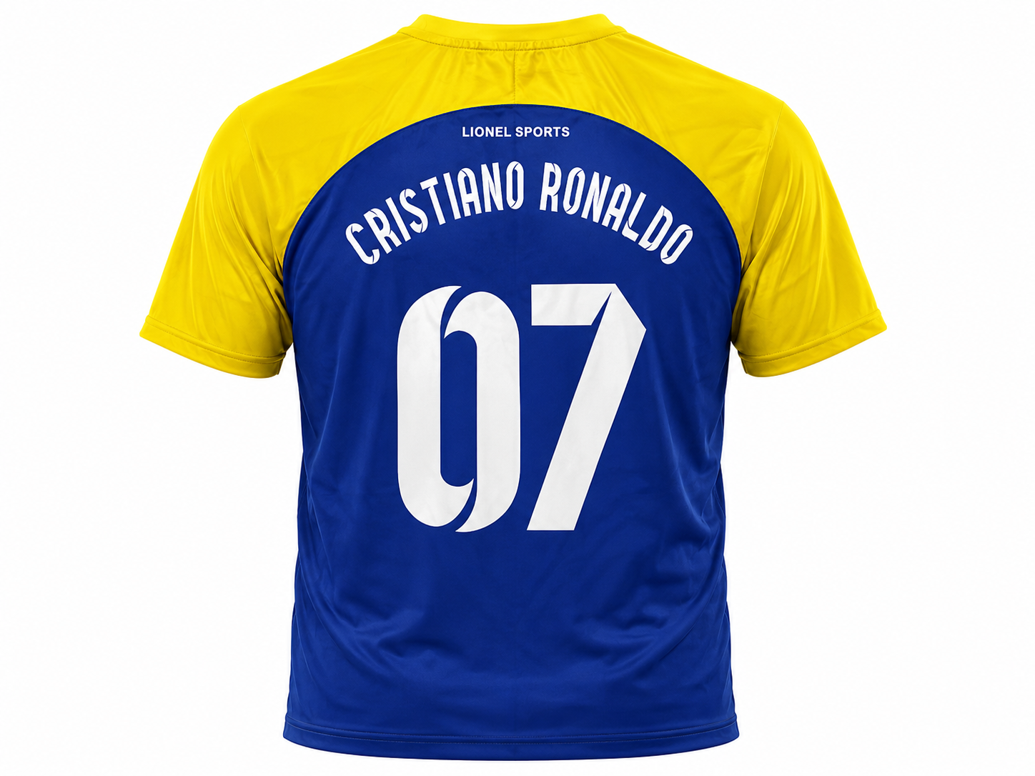 Blue & Yellow Dotted Performance Training Shirt - Image 3