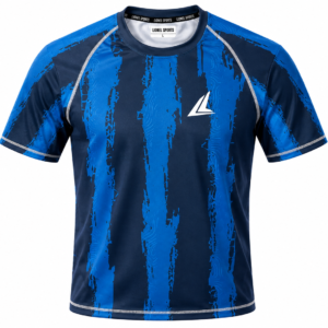 Navy Blue Brush Stripe Performance Training Shirt