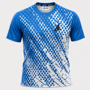 Blue & White Abstract Performance Training Shirt