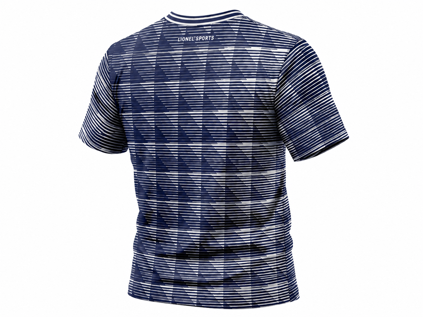 Navy & White Striped Performance Training Shirt - Image 3