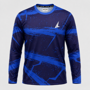 Navy & Royal Blue Abstract Long Sleeve Training Shirt