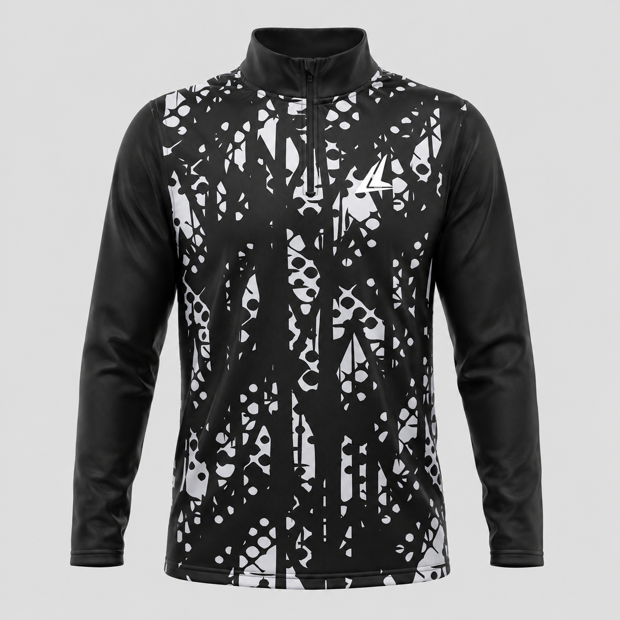 Black & White Abstract Long Sleeve Training Top