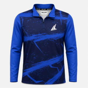 Navy & Royal Blue Quarter-Zip Training Top