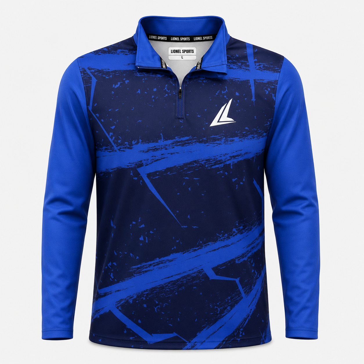 Navy & Royal Blue Quarter-Zip Training Top