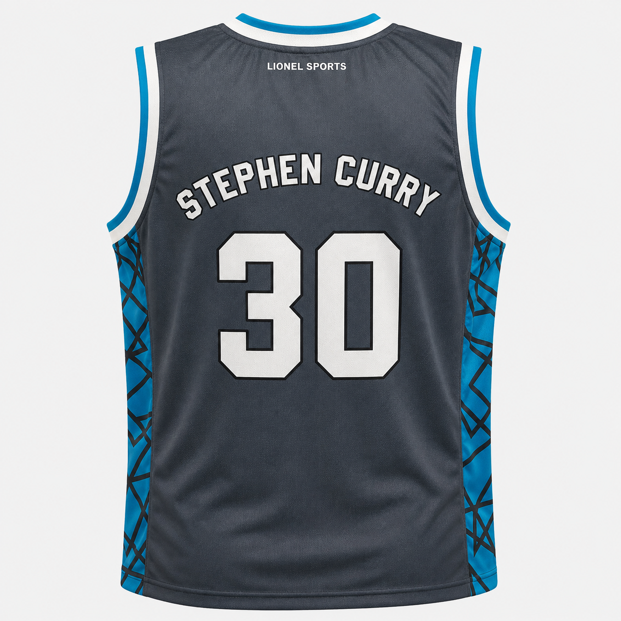 Black & Blue Number 30 Basketball Team Jersey - Image 2