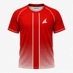 Red & White Mesh Stripe Performance Training Shirt