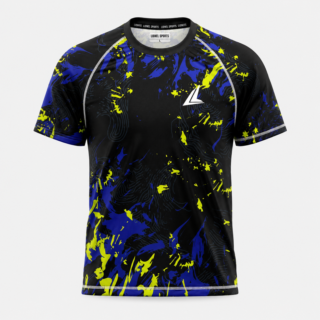 Black Neon Abstract Performance Training Shirt