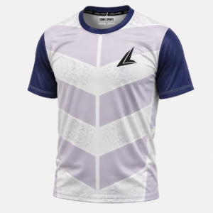 White & Navy Geometric Team Jersey