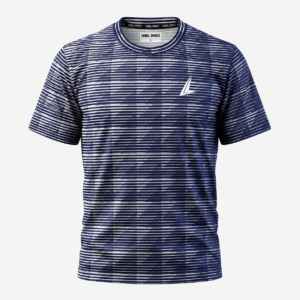 Navy & White Horizontal Stripe Performance Training Shirt