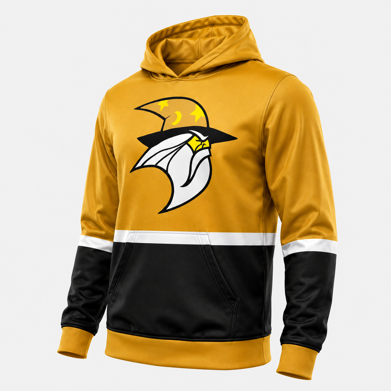 Gold & Black Custom Team Hoodie - Image 2